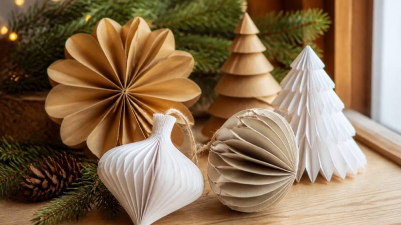 Weihnachtsdeko aus papier selber basteln anleitung