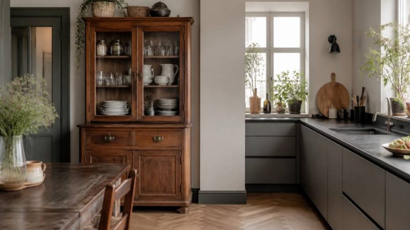 Altes küchenbuffet in moderne küche integrieren: stilvolle ideen für ein harmonisches wohnkonzept